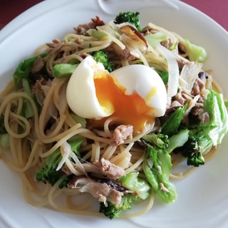 シーチキンと野菜のスパゲティ